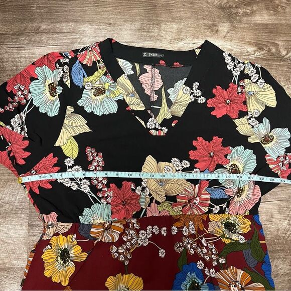Shein Plus Size Long Floral Dress Size 3XL - Picture 10 of 11